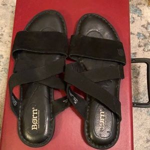 Born black flat sandals